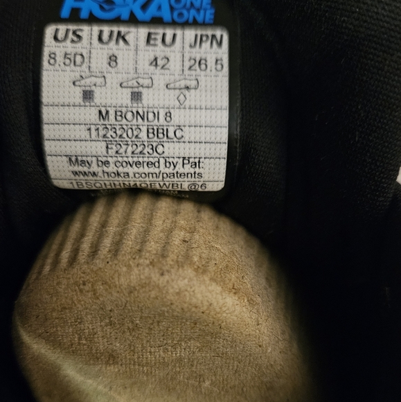 MEN’S HOKA BONDI 8 RUNNING SZ 8.5 - Picture 6 of 6